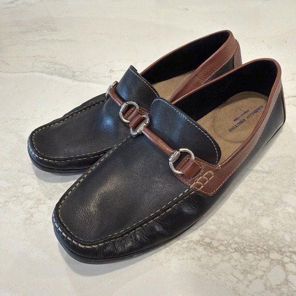 Giorgio Brutini Other - Giorgio Brutini Le Glove Men Horse Bit Two Tone Black Brown Leather Loafers 10.5